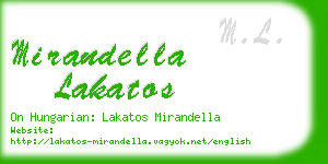 mirandella lakatos business card